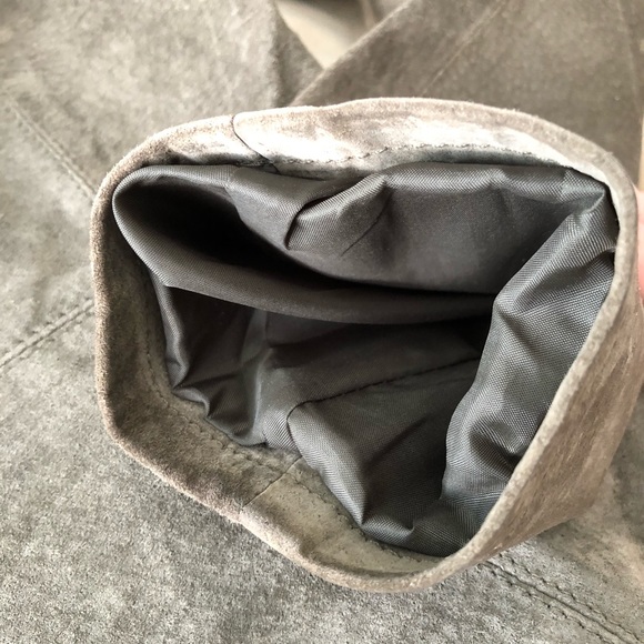 Olive Green Mexx Suede Leather Dress Jacket: From England; American Size Smaller - Picture 7 of 10